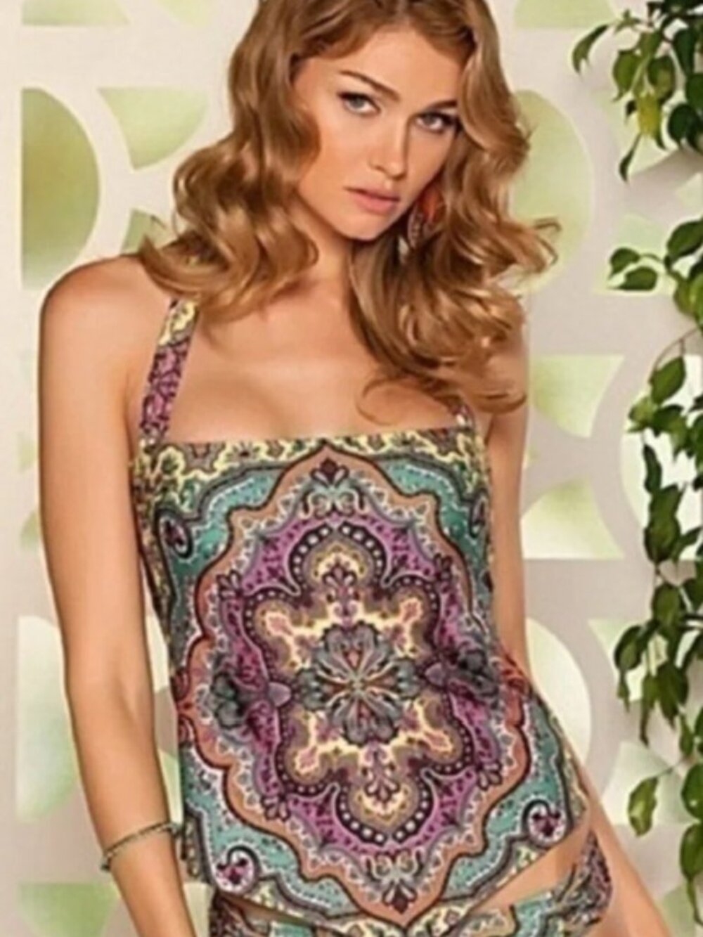 Becca Swim Bora Bora Tankini Top - Size D